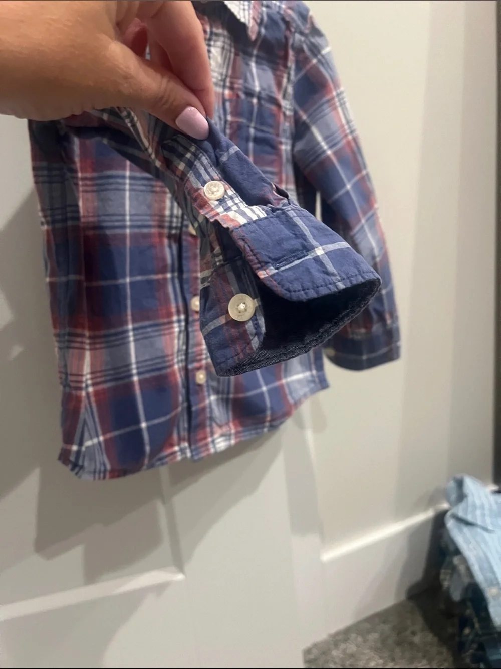 OshKosh B'gosh Plaid Button-Down Shirt - Blue & Red